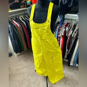 BDG Lime White Wide Leg Overalls Size Small NWT